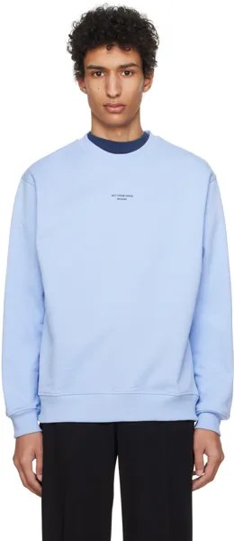 Синий свитшот Le Sweatshirt Slogan Classique Drole De Monsieur