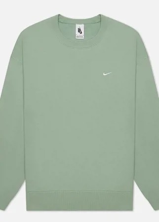 Мужская толстовка Nike NRG Solo Swoosh Crew Fleece, цвет зелёный, размер L