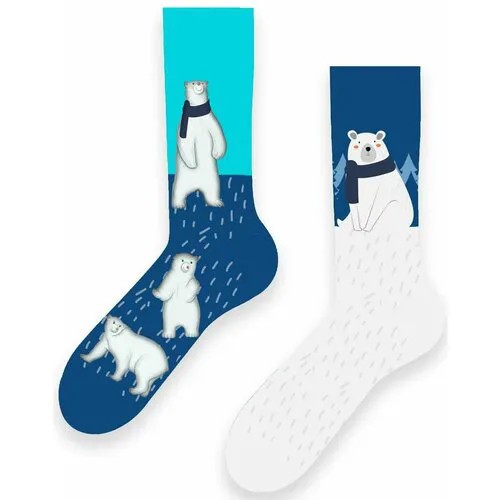 Женские носки CarnavalSocks высокие, ароматизированные, 90 den, размер 37-44, синий, белый