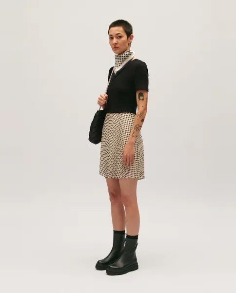 Струящееся короткое платье с короткими рукавами Claudie Pierlot, мультиколор