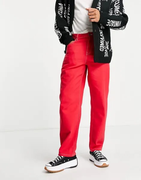 Красные свободные джинсы ASOS DESIGN-Красный