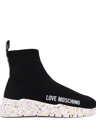 Love Moschino высокие кроссовки Flyknit