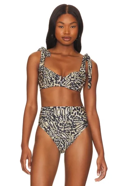 Топ бикини BEACH RIOT BEACH BLAIR, цвет Amour Leopard