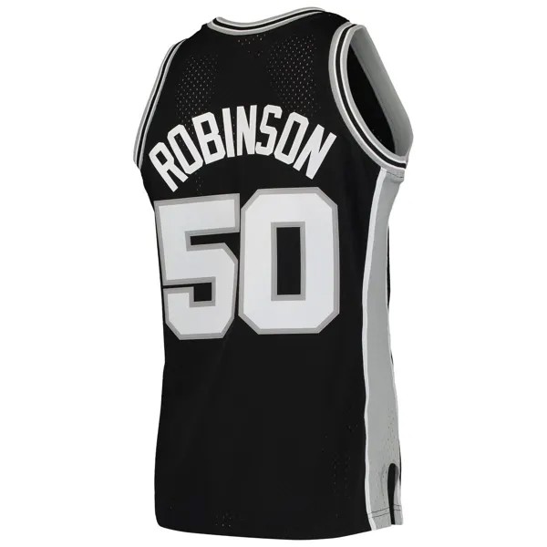 Мужская черная майка Mitchell & Ness David Robinson San Antonio Spurs Hardwood Classics 1998-99 Swingman