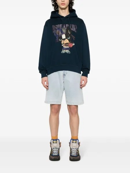 Dsquared2 худи с логотипом, синий