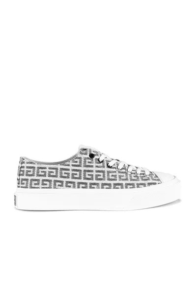 Кроссовки Givenchy City Low 4G Textured Jacquard, цвет Black & White