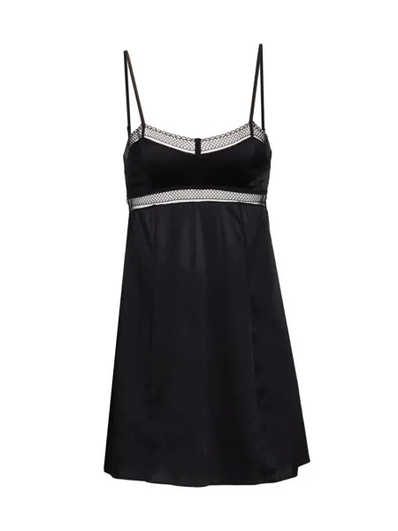 Мини-платье Sylvie из шелка и кружева Kiki de Montparnasse, черный