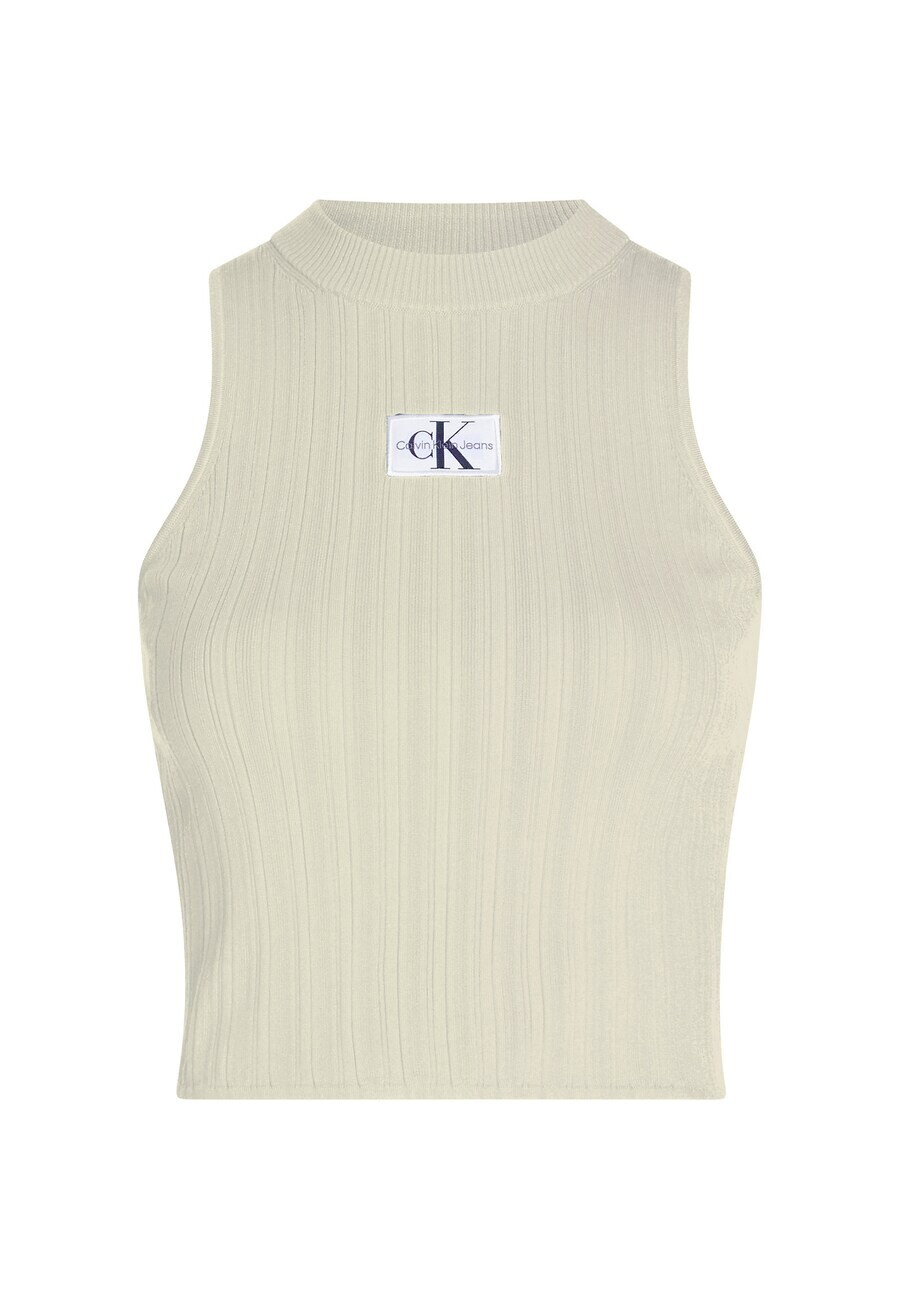 Топ Calvin Klein Jeans Knitted Top, бежевый