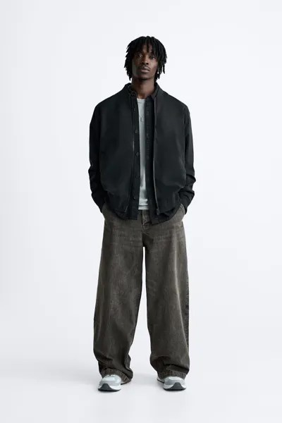 Легкий бомбер ZARA, черный