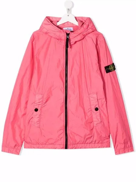 Stone Island Junior куртка на молнии с капюшоном