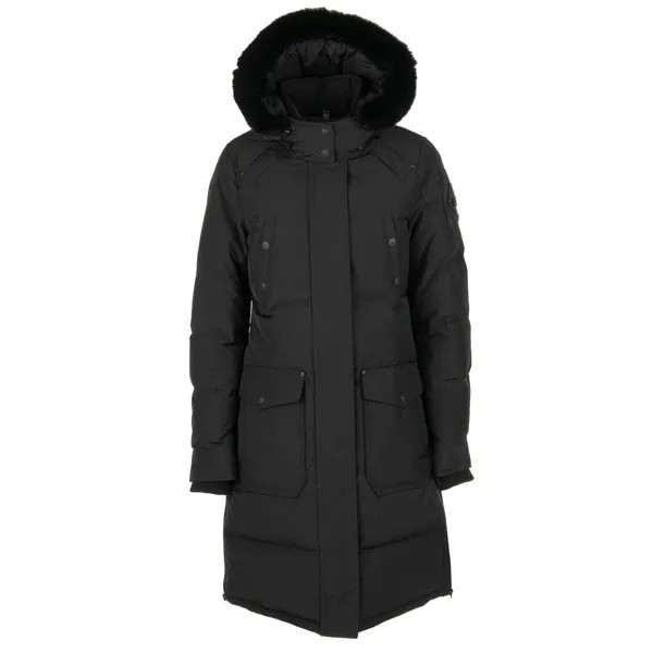 Куртка-парка с мехом гусиного пера Moose Knuckles Causapscal, черная 12254