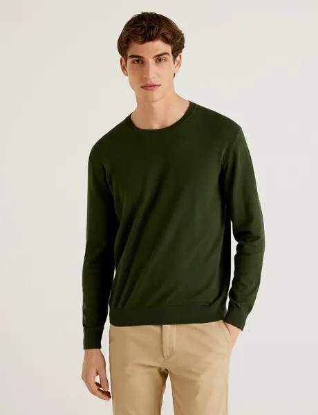 Джемпер мужской United Colors of Benetton 21A_10CVU1N60 зеленый L