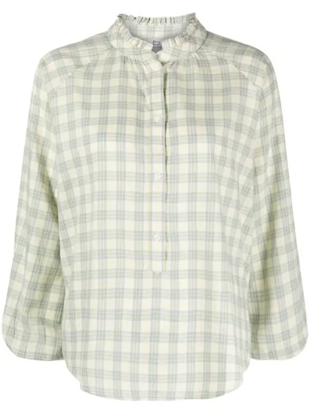 Woolrich блузка в клетку, зеленый