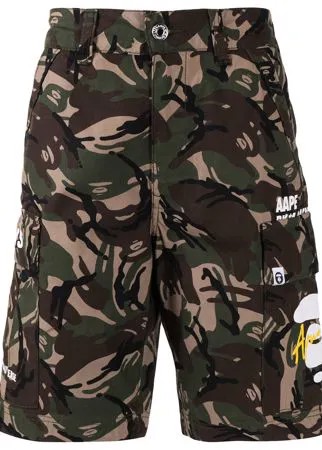 AAPE BY *A BATHING APE® шорты с камуфляжным принтом