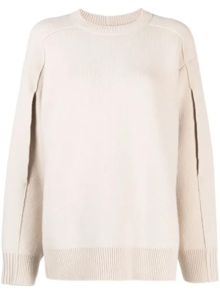 Lanvin джемпер из смесовой вирджинской шерсти, нейтральный цвет