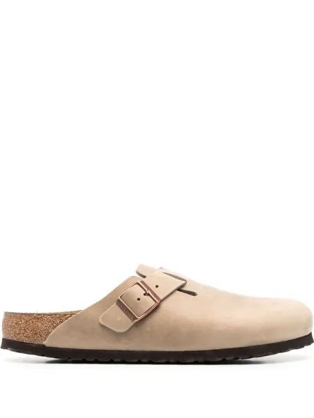Слиперы с пряжкой Birkenstock, бежевый