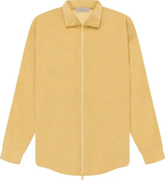 Рубашка Fear of God Essentials Corduroy Shirt Jacket 'Light Tuscan', желтый