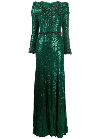Jenny Packham платье с кристаллами и пайетками