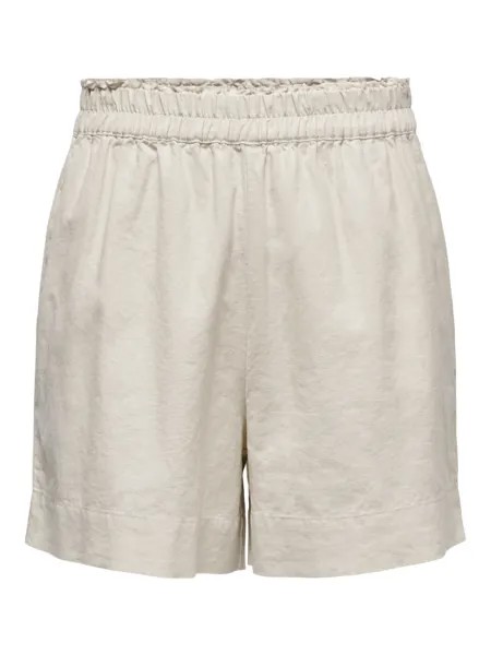 Шорты ONLY Short ONLTOKYO HW LINEN BLEND regular/straight, бежевый