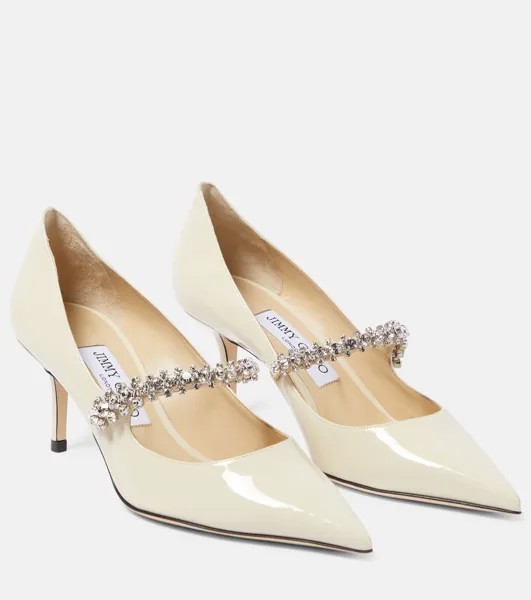Лакированные туфли bing pump 65 Jimmy Choo, белый