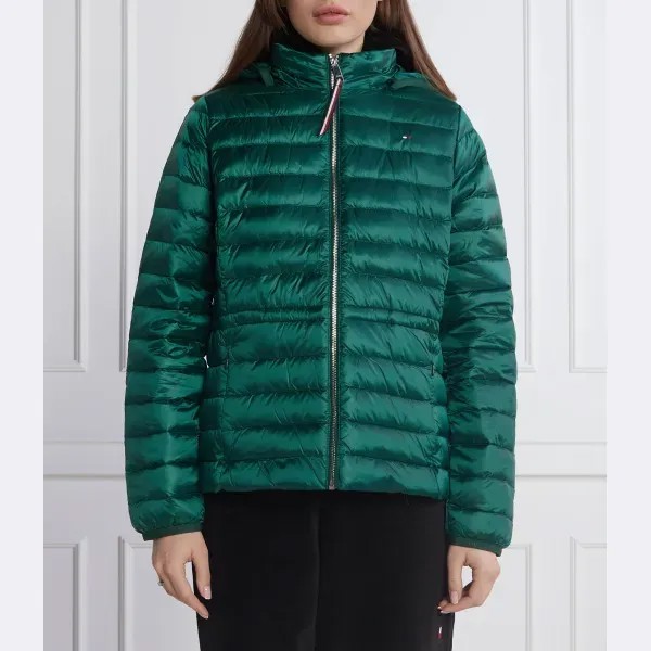 Женственный пуховик стандартного кроя Tommy Hilfiger, зеленый