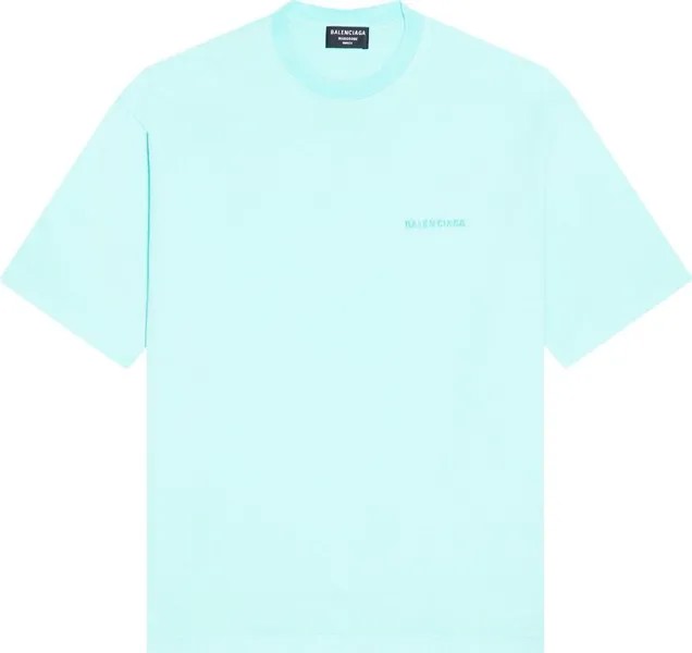 Футболка Balenciaga Medium Fit T-Shirt 'Mint', зеленый