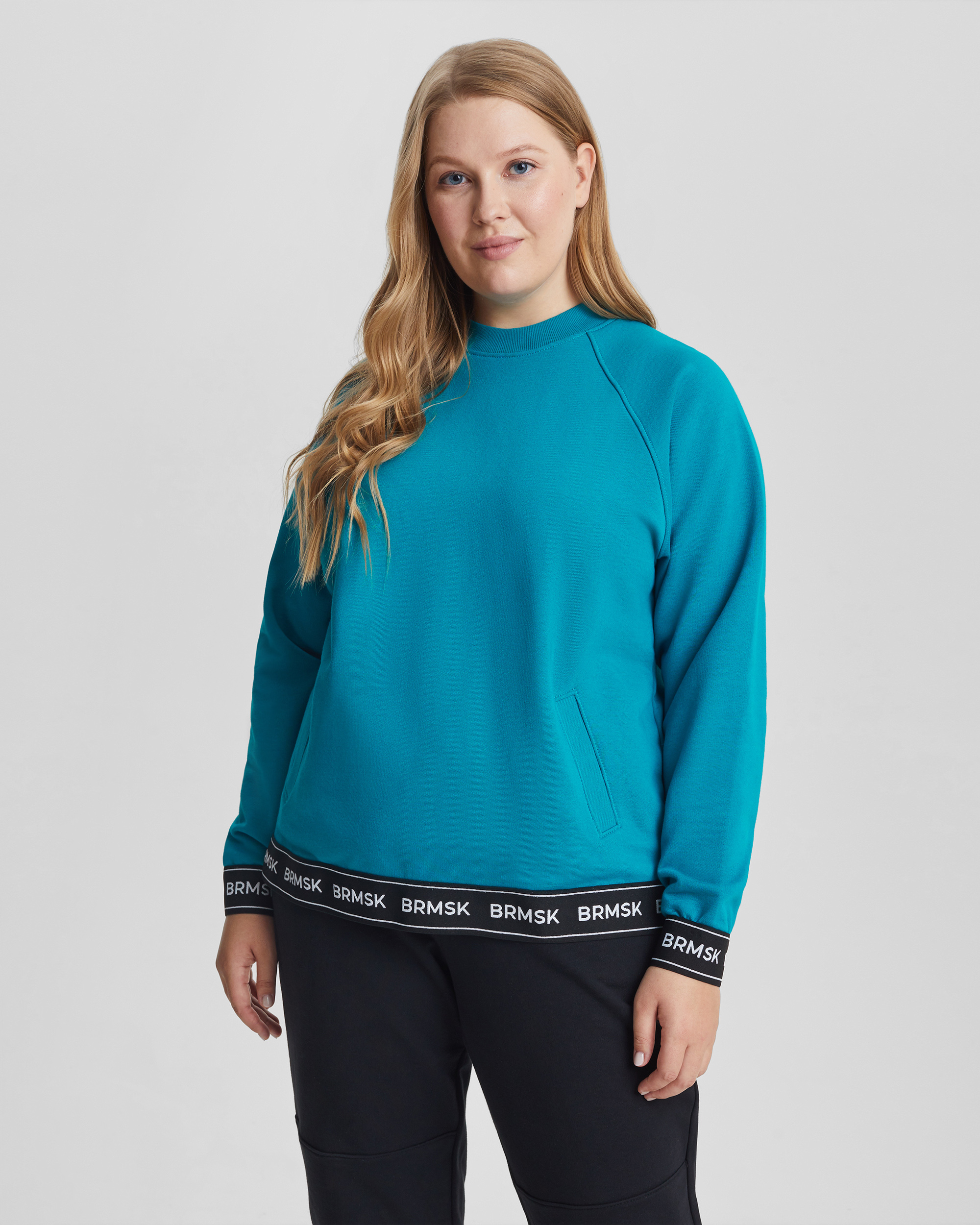 Свитшот женский BARMARISKA BRMSK/3 бирюзовый 52-54