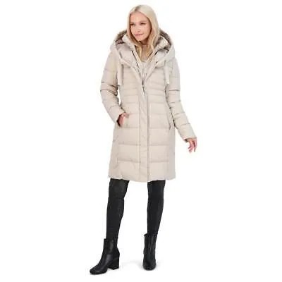 Tahari Womens Casey Ivory Теплое зимнее пальто средней длины XS BHFO 9525