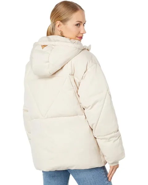 Пуховик Avec Les Filles Rose Gold Hardware Short Puffer, цвет Buff