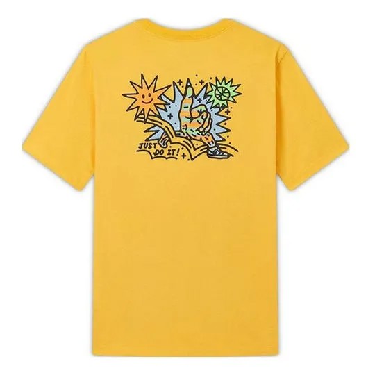 Футболка Men's Nike SS22 Cartoon Sun Hand Yellow T-Shirt DV3189-728, желтый