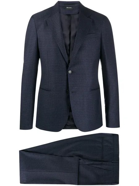 Z Zegna клетчатый костюм с однобортным пиджаком