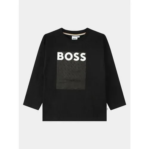 Лонгслив BOSS, размер 14Y [METY], черный