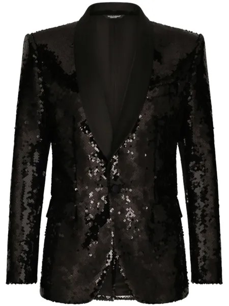 Dolce & Gabbana костюм с пайетками, черный