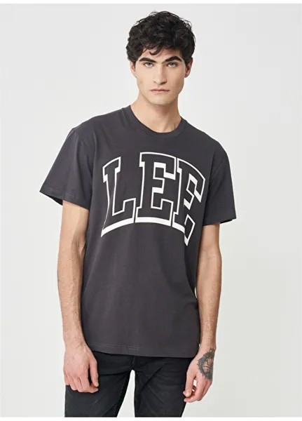 Черная мужская футболка с круглым вырезом Lee