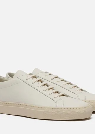 Мужские кеды Common Projects Achilles Contrast Saffiano Sole, цвет бежевый, размер 45 EU