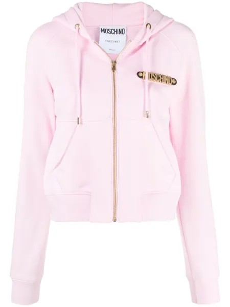 Moschino худи на молнии с логотипом