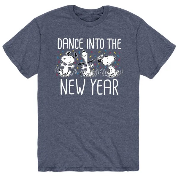 Мужская новогодняя футболка Peanuts Dance Licensed Character