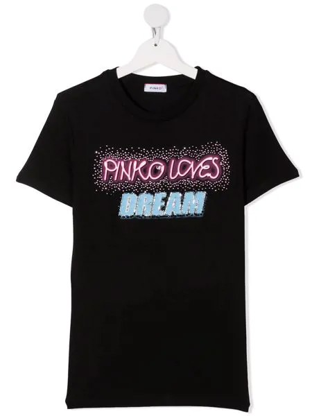 Pinko Kids футболка с графичным принтом