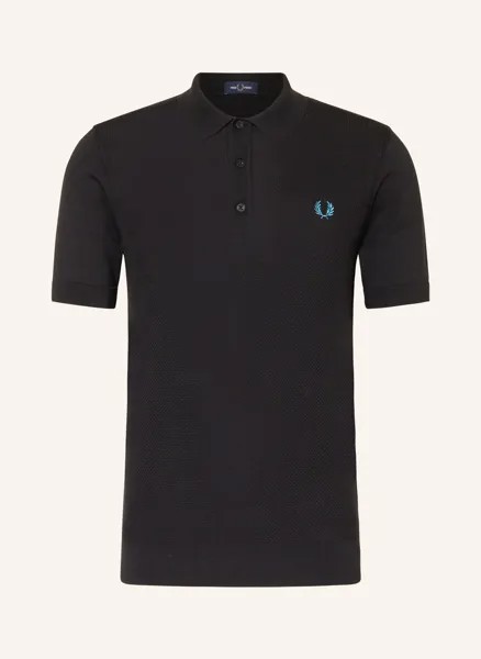 Вязаная рубашка-поло Fred Perry, черный