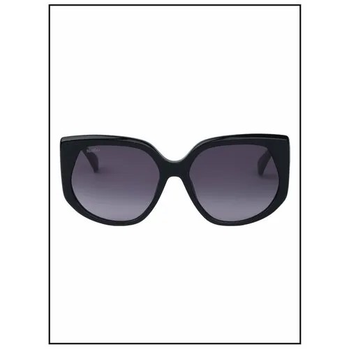 Солнцезащитные очки Max Mara, круглые, градиентные, с защитой от УФ, для женщин, черный