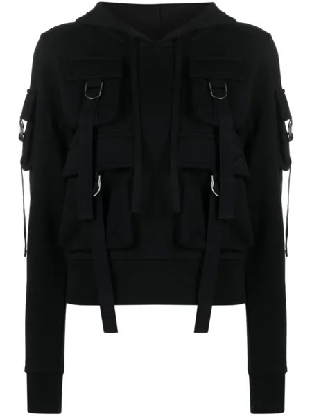 Blumarine худи с карманами карго, черный