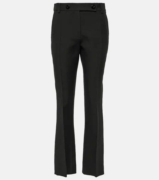 Узкие брюки средней посадки crêpe couture Valentino, черный