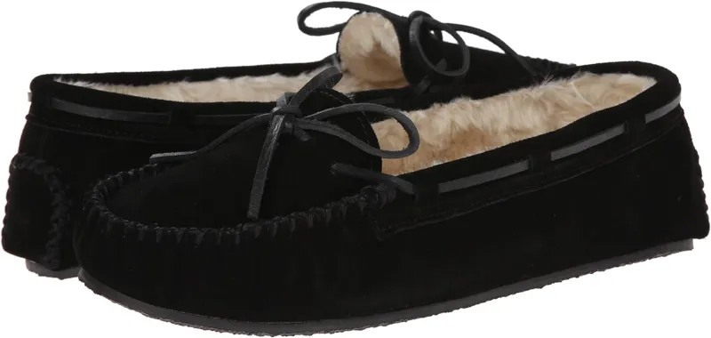 Тапочки Cally Slipper Minnetonka, черная замша