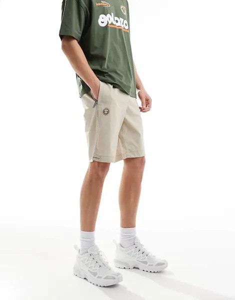 Бежевые нейлоновые шорты Aape By A Bathing Ape