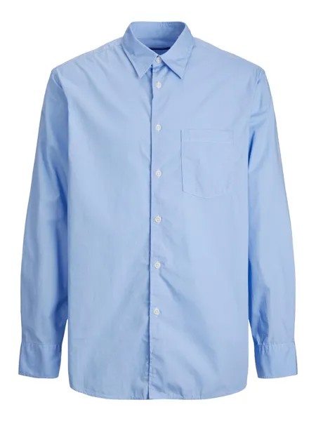 Комфортная рубашка на пуговицах JACK & JONES BILL, светло-синий