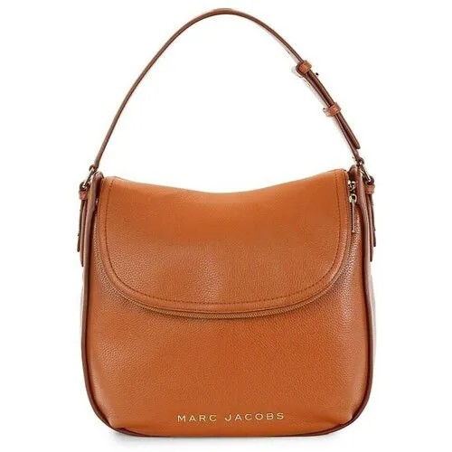 Сумка хобо MARC JACOBS, фактура зернистая, коричневый