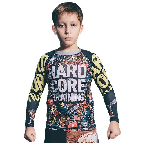 Рашгард HARDCORE TRAINING детский, размер 12 лет, синий