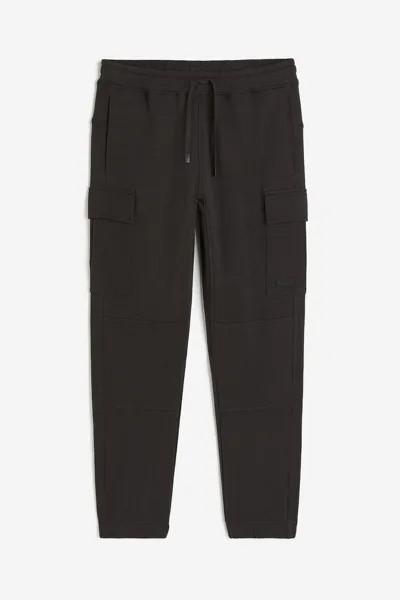 Джоггеры карго из хлопка drymove H&M, черный