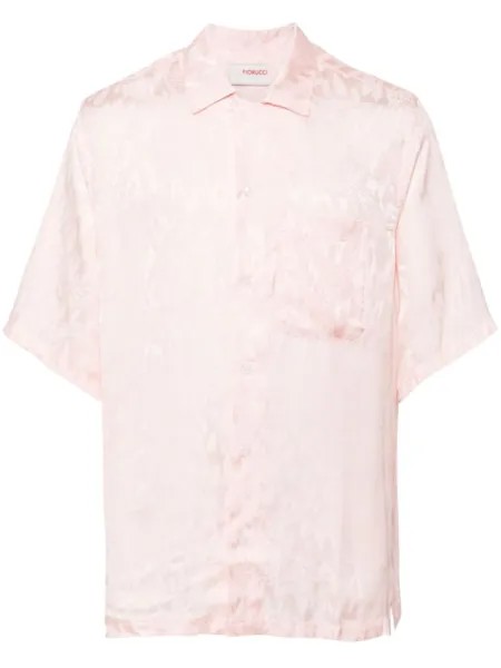 Жаккардовая рубашка с короткими рукавами Fiorucci, розовый