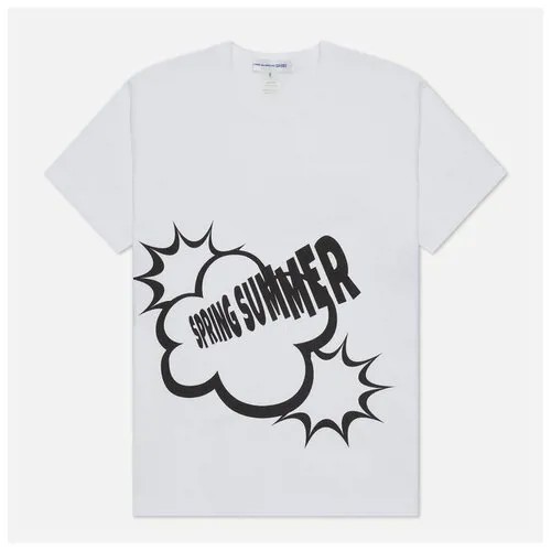 Мужская футболка Comme des Garcons SHIRT x Christian Marclay Print Spring Summer Crew Neck белый, Размер S